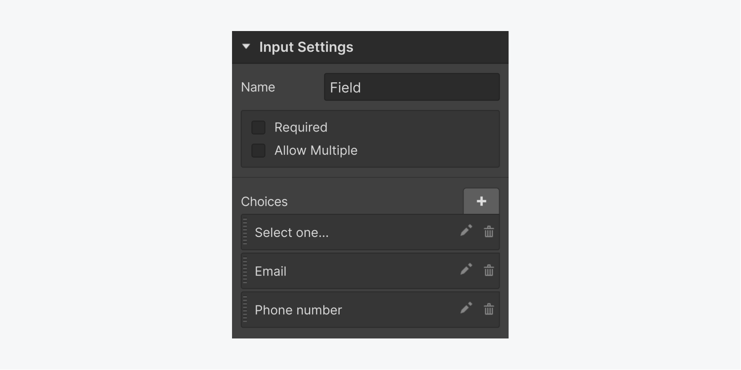 Checkboxes, radio buttons, and select inputs flow University